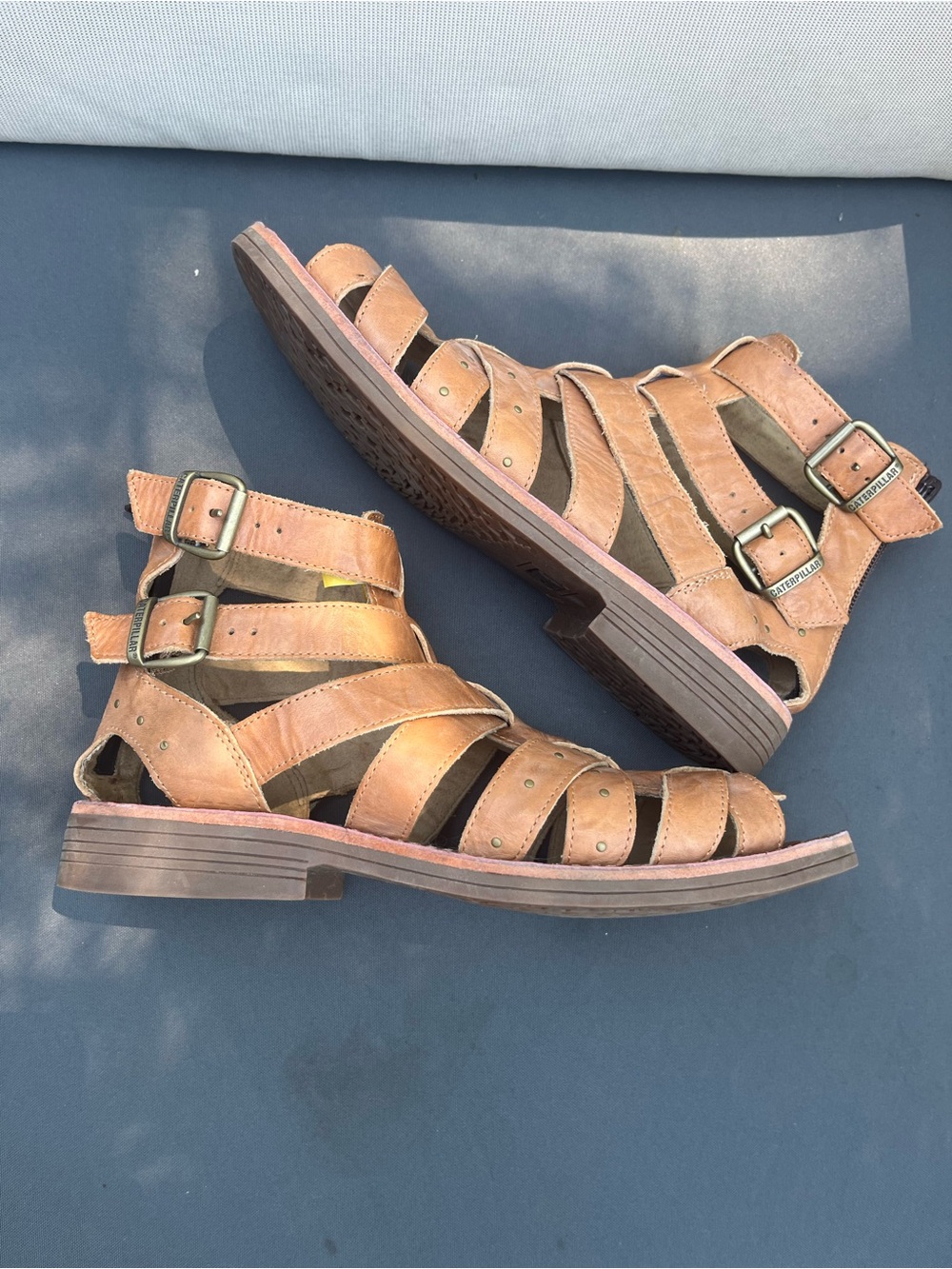 Caterpillar Cat Tan Cassell Gladiator Sandal size 9.5